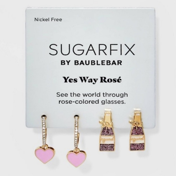Baublebar Yes Way Rosé Earring Set Sugarfix BN - Picture 3 of 3